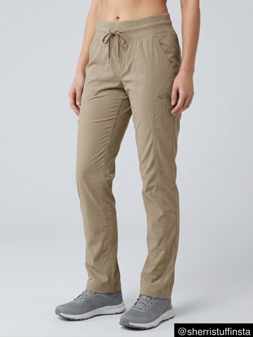 The North Face Womens Aphrodite 2.0 Hiking Pants Khaki Drawstring Outdoor M